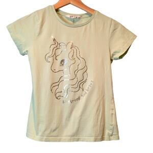 H&M Sage Green Unicorn Tee Size 6X/7